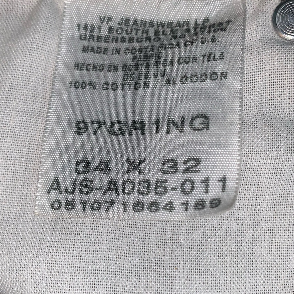 VF‎ Jeanswear  Men's Jeans 34x32 Camouflage Straight 5pocket Cotton EUC - Picture 6 of 7
